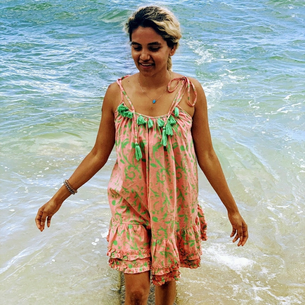 Modaposa Calandre Pink flowy Dress